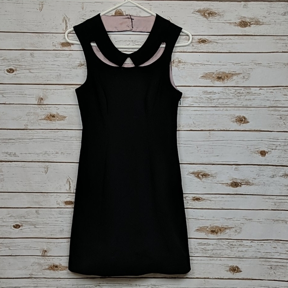 Anthropologie Dresses & Skirts - Anthropologie Postage Stamp Black Cutout Dress